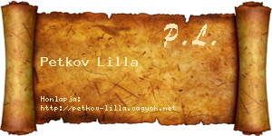 Petkov Lilla névjegykártya