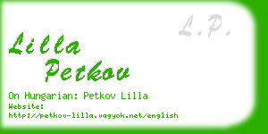 lilla petkov business card